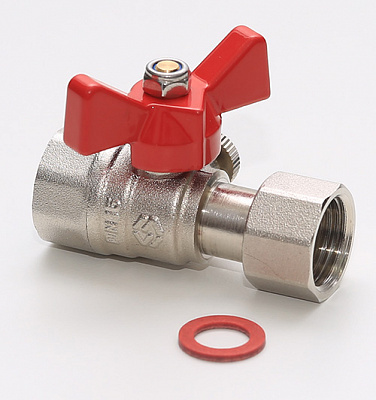 BV.660.0404 Кран шаровый для подключения манометра MVI 1/2"BРx1/2"BР