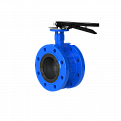 Затвор дисковый Ridval тип RVB 05 DN065 PN16,фланцевый,корпус чугун, диск чугун,EPDM, Рукоятка